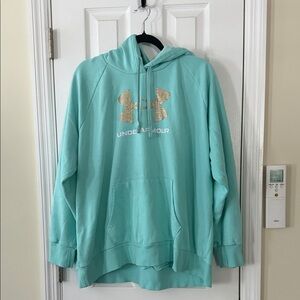 Under Armour Aqua Hoodie with Metallic Logo
